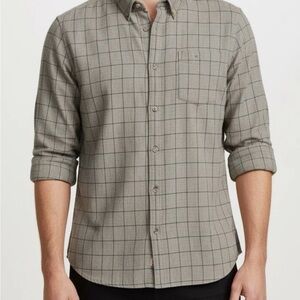 Marine Layer Gray Plaid Casual Button Down Shirt